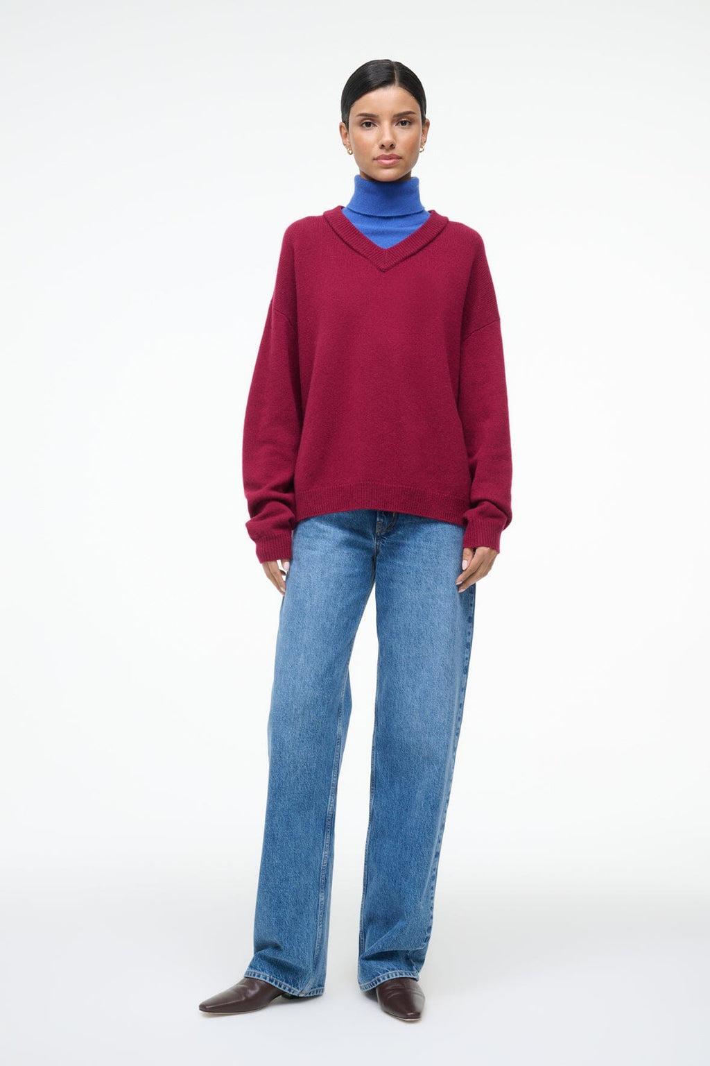 DORIS CASHMERE SWEATER | CRIMSON SAPPHIRE