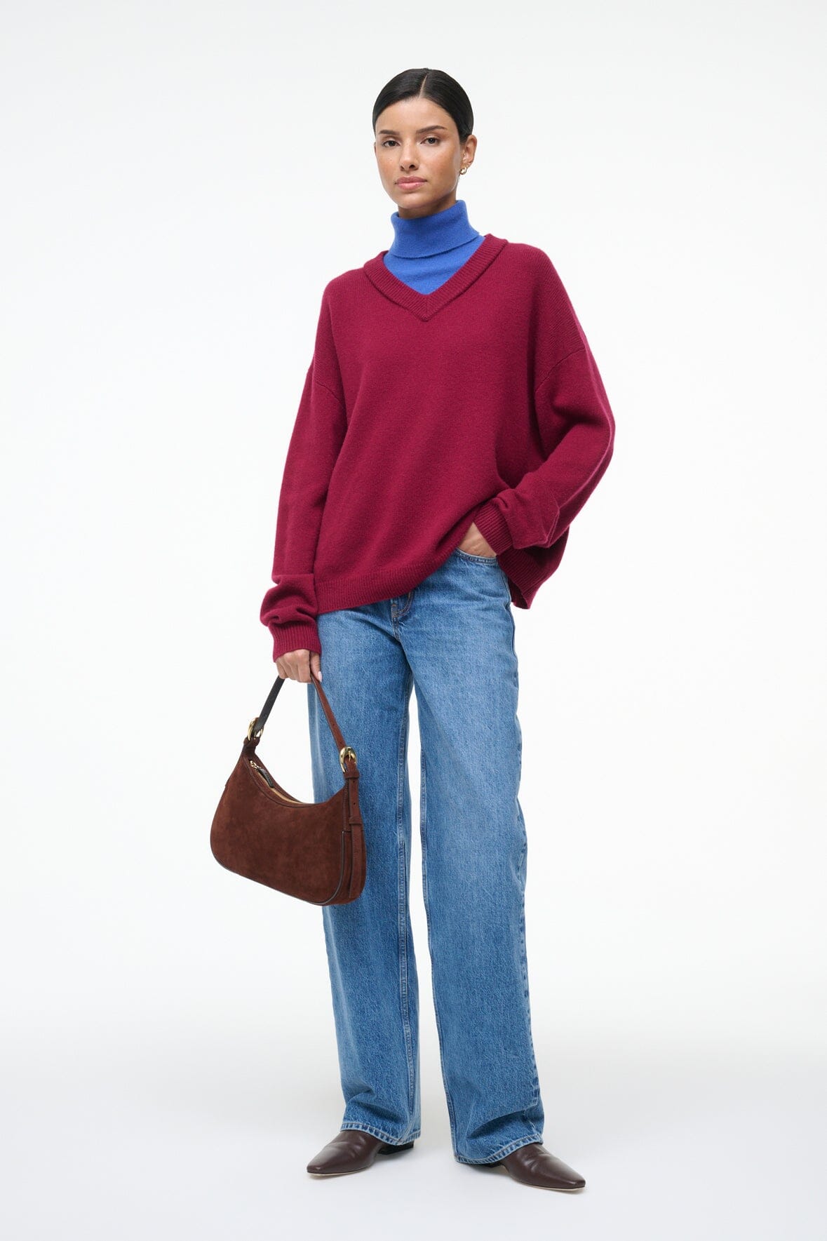 DORIS CASHMERE SWEATER | CRIMSON SAPPHIRE