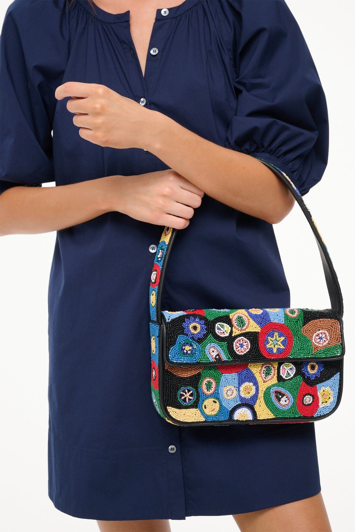 TOMMY BEADED BAG | BLACK MILLEFIORI