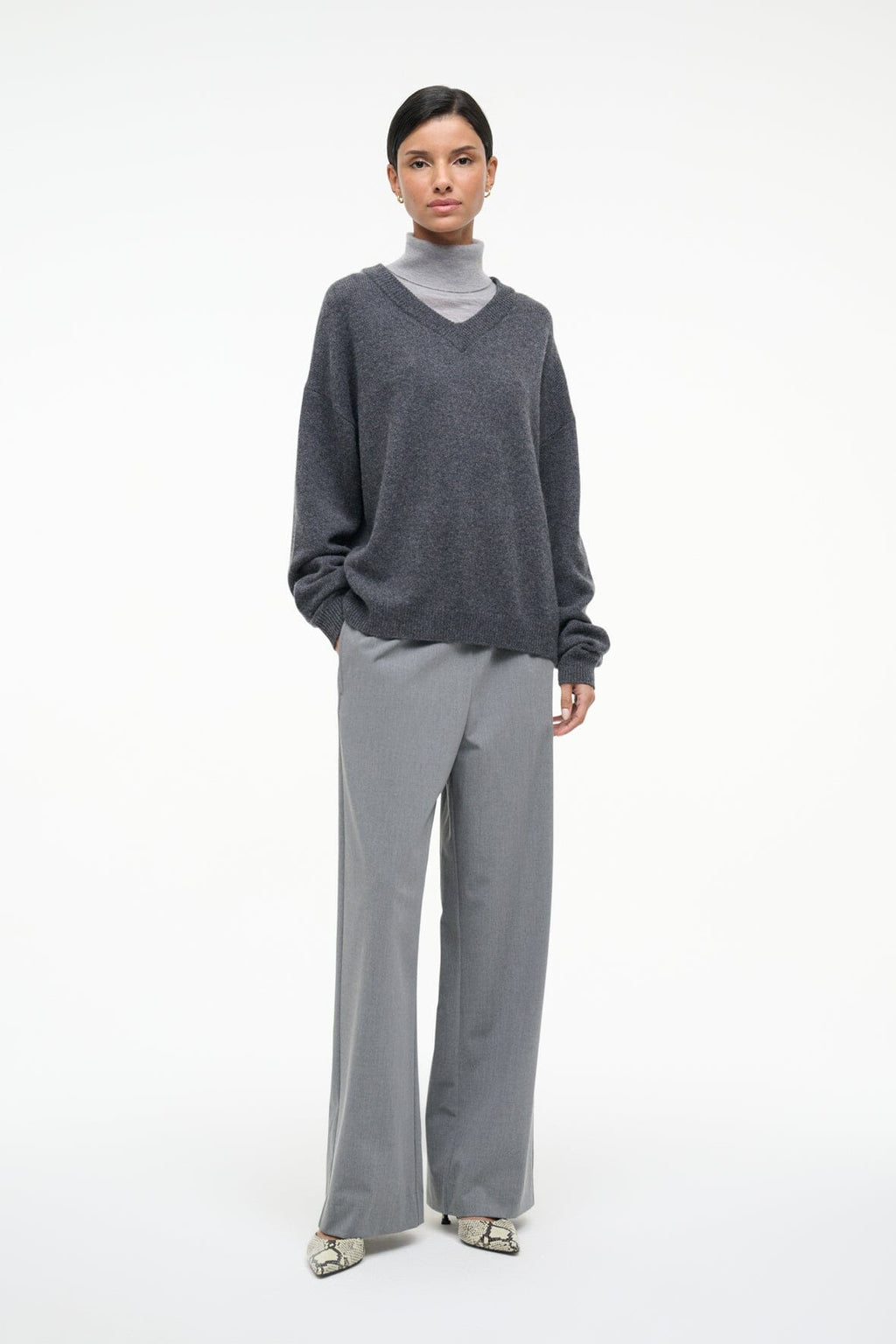 DORIS CASHMERE SWEATER | CHARCOAL