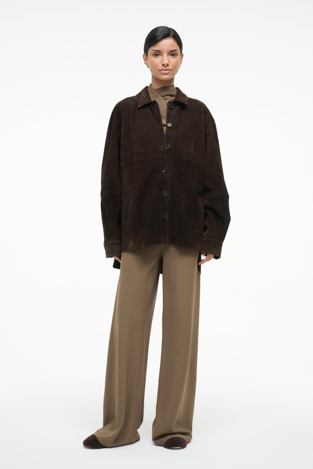 JOSETTE SUEDE SHIRT | ESPRESSO