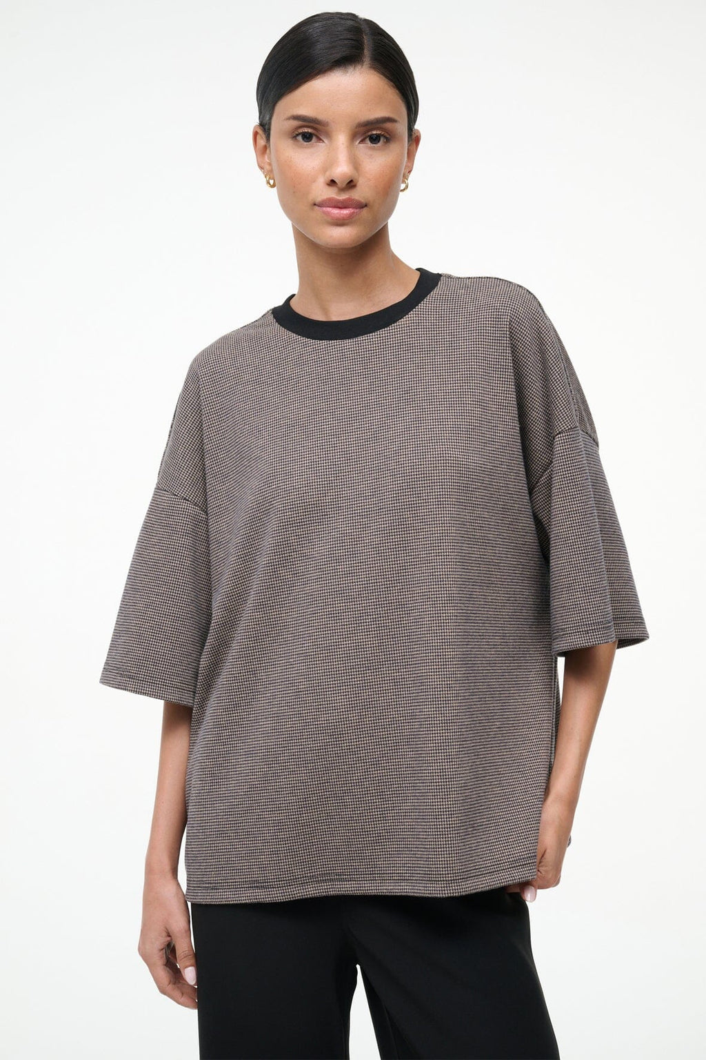 CAPSULE TOP | HOUNDSTOOTH