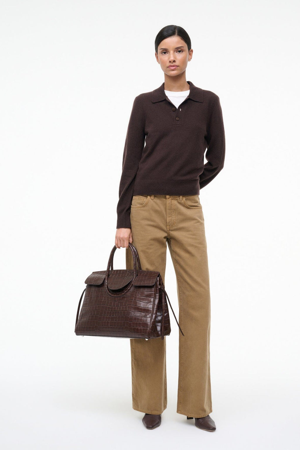 GEMMA CASHMERE SWEATER | DARK CHOCOLATE