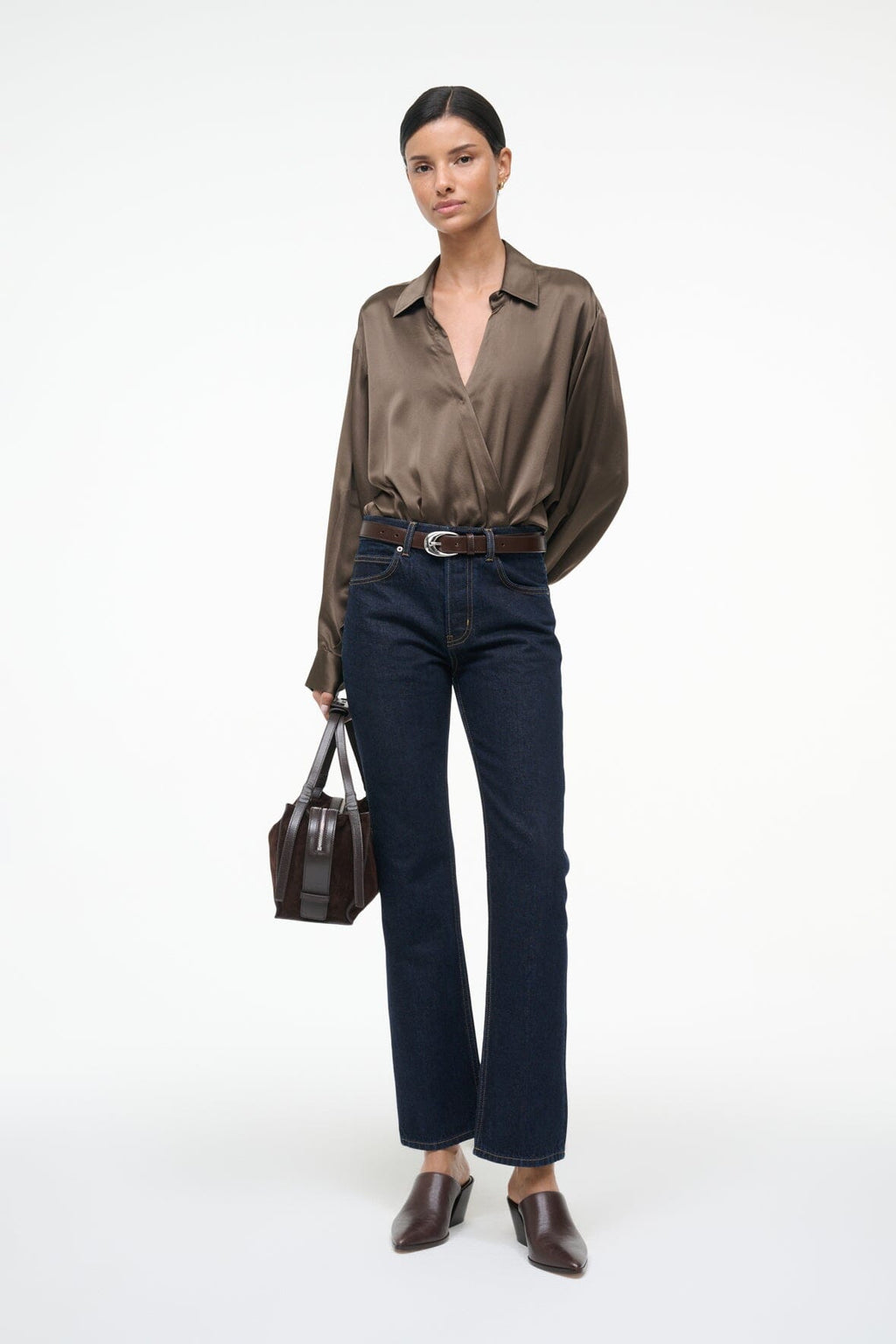 EVE SILK BODYSUIT | TAUPE