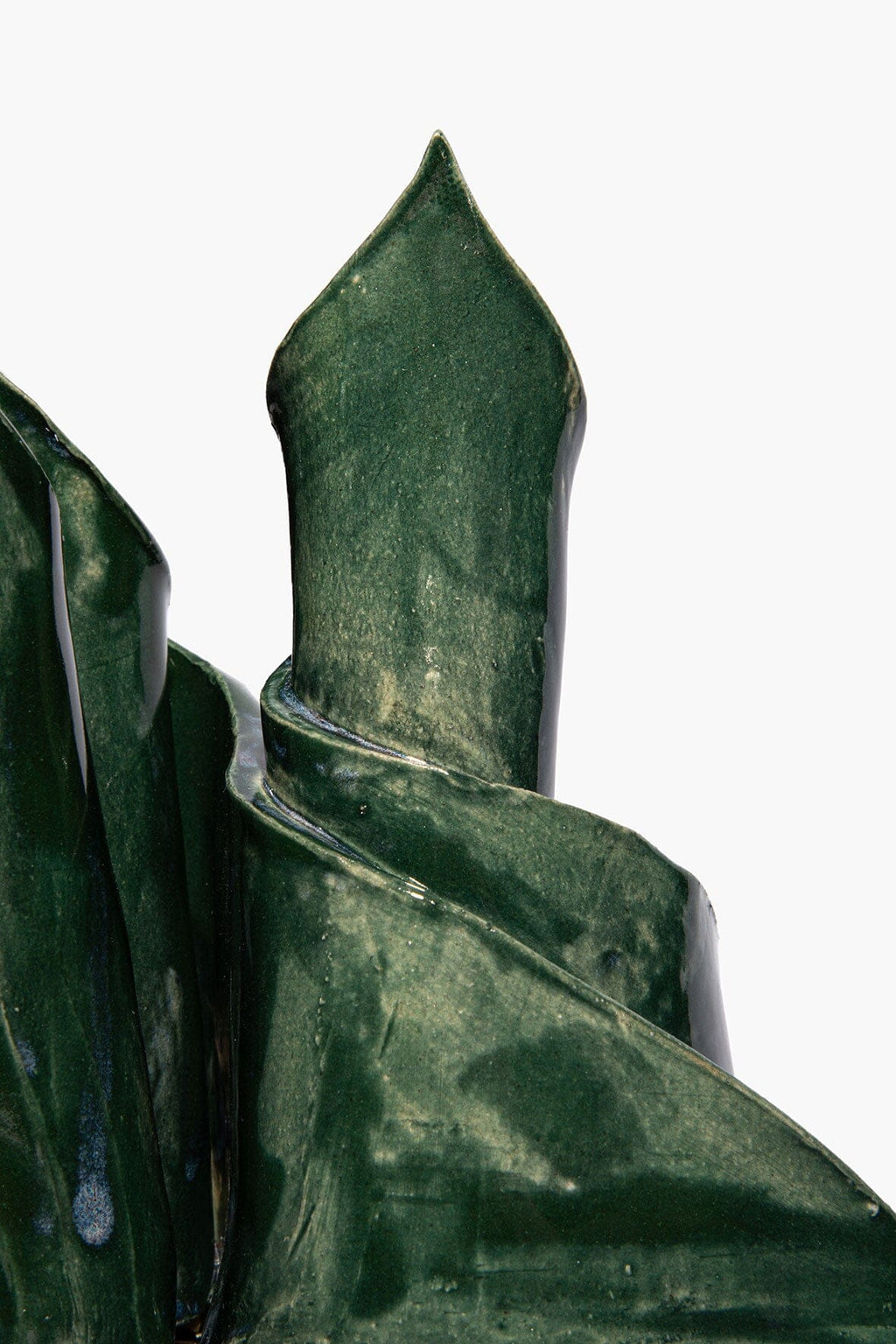 CERAMIC TRIPLE CANDLESTICK HOLDER | FOREST GLAZE
