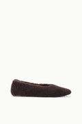 ALBA BALLET FLAT | ESPRESSO SHEARLING