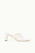 JOANNA KITTEN HEEL MULE | IVORY