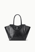 MAUDE TOTE BAG | BLACK CROCO